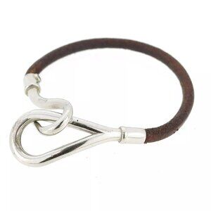 HERMES bracelet jumbo Breath Silva - Material ?~ leather Authentic used T16816